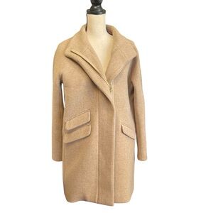 J. Crew Cocoon Coat‎ in Italian Stadium Cloth Wool Blend Nello Gori Pale Blush 8